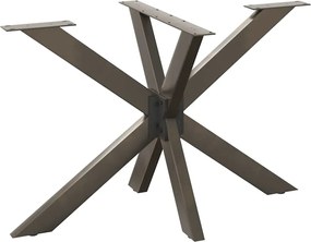 vidaXL Picior masă de sufragerie în formă de păianjen, negru, 120x68x(72-73) cm, oțel