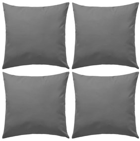 vidaXL Perne de exterior, 4 buc., gri, 45 x 45 cm