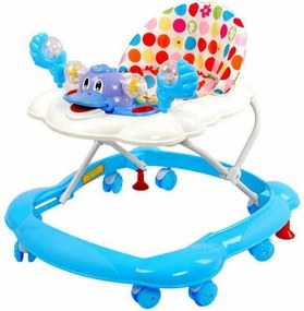 Premergator Reglabil in 3 Trepte NOVOKIDS™ Ratusca, Pliabil, 8 Roti, Cu Melodii, Albastru
