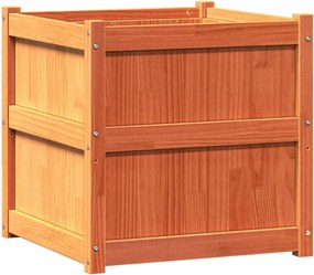 vidaXL Jardiniere de grădină, 2 buc., maro ceruit, lemn masiv de pin