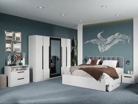 Set mobila dormitor complet Alb Nude C10