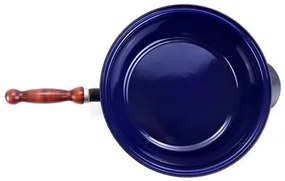 Sfinx Tigaie smaltată cu mâner din lemn BSE, 28 cm, diam. 28 cm