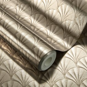 Tapet Elodie, Burnished Gold Luxury Foil, 1838 Wallcoverings, 5.3mp / rola