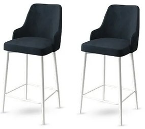 Set de scaune de bar Enox Anthracite and White, 2buc., 2 buc.