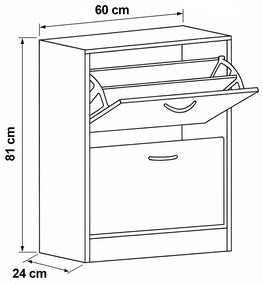 Botnik cu compartimente G1014 OAK, stejar