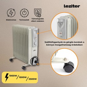 Radiator cu ulei Norde, format din 11 piese, 1000W/1500W/2500W