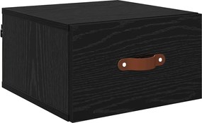 vidaXL Noptieră suspendată Stejar Negru 35 x 35 x 20 cm Lemn compozit