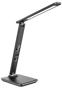 Lampa de masa LED cu display, neagra