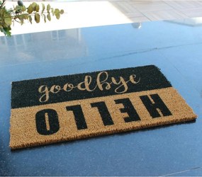 Covor intrare HELLO GOODYE, 70x40 cm, forma dreptunghiulara, fibra de