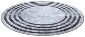 MIRO 51231.806 cerc covor lavabil Linii anti-alunecare - gri / negru