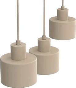 Lustră suspendată cu cablu PARKLA 3xE27/15W/230V bej