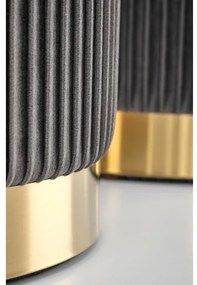 SET 2x taburet MONTY d. 36/66 cm gri/auriu