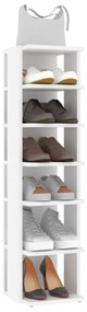 Pantofar, alb, 25x27x102 cm, PAL Alb, 1, Alb, 1