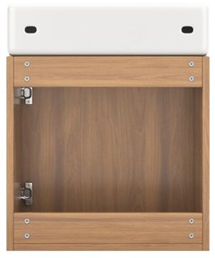 Mobilă de baie cu lavoar și dulap sub lavoar, Culoare naturală | Aosom Romania