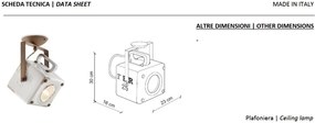 Plafoniera design retro realizat manual din ceramica INDUSTRIAL