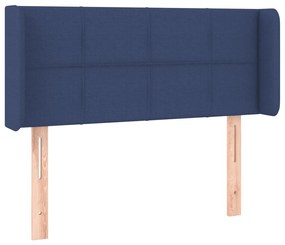 3118756 vidaXL Tăblie de pat cu aripioare albastru 93x16x78/88 cm textil