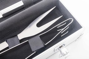 Set de 3 unelte pentru grătar G21, servietă de aluminiu