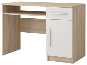Masă PC Oleg III (Alb + stejar sonoma). 1071600
