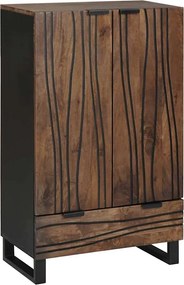 vidaXL Highboard cu sertar Maro 60 x 33 x 100 cm Lemn masiv de mango