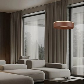 Lustra LED design circular OLIVIA maro inchis D-40cm