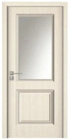 Usa Interior din MDF Novo Doors ND10 LUX PREMIUM, Cadru din Lemn Masiv, KIT COMPLET, Toc Reglabil de 10 CM INCLUS, Plinta pe Ambele Parti (Culoare: