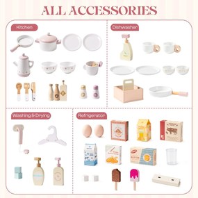 Bucatarie copii din lemn Series Roz