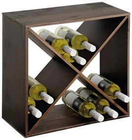 Kesper 69241 Raft pentru vin, finisaj închis, 50 x50 x 25 cm