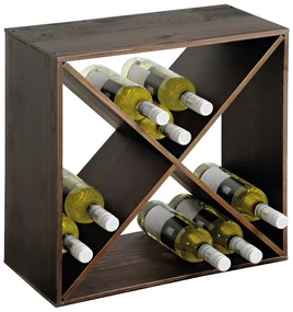 Kesper 69241 Raft pentru vin, finisaj închis, 50 x50 x 25 cm
