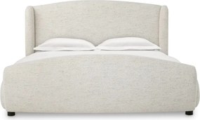 Pat dublu tapitat design elegant LUX Mellory, Seashell off-white