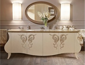 Comodă lemn masiv baie Glamour –, 219,5 × 50 × 83,5 cm