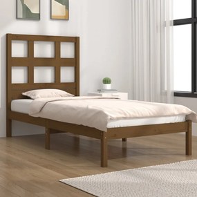 3104446 vidaXL Cadru de pat single, maro miere, 90x190 cm, lemn masiv de pin