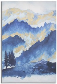 Tablou decorativ multicolor din lemn de Brad si panza, 80x3x120 cm, Mountain Tree Mauro Ferretti