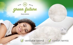 Perna Feeling Green Future 50% puf de gasca 50% pana de gasca, 70x70 cm