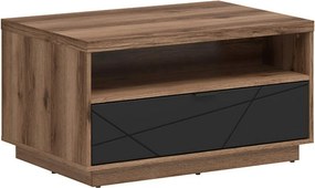 Masuta cafea FORN, nuc/negru mat, PAL, 90x60x49 cm