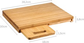 Set de 3 tocatoare alimente din bambus Kesper 58360, 39,2 x 30 cm, Maro