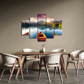 Tablou - Lac cu bărci (150x105 cm)