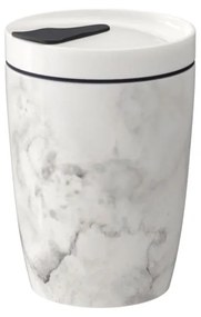 Cană de voiaj din porțelan Villeroy &amp; Boch Like To Go, 290 ml, gri - alb