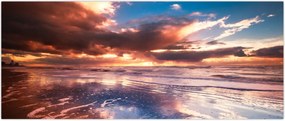 Tablou - Plaja de seară (120x50 cm)