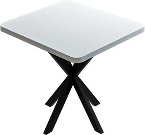 Masa bucatarie patrat texturata Homs, alb-negru, 70x70x75 cm, A0037