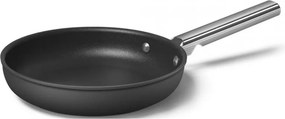Tigaie cu capac SMEG CKFF2401BLM, 1,9 l, Ø24 cm, Acoperire cu teflon, Pana la 250°C, fără PFAS, Inductie, Negru