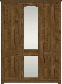 Dulap PATRAS, stejar april, PAL, cu 3 usi, 153x59x208 cm