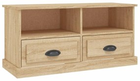vidaXL Comodă TV, stejar sonoma, 93x35,5x45 cm, lemn prelucrat