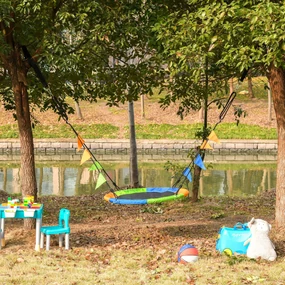Leagan rotund Outsunny, pentru copii +3 ani, multicolor | Aosom Romania