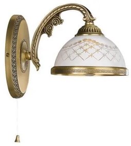 Aplica de perete clasic design italian din alama, sticla 7002 RA-A. 7002/1