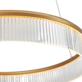 Lampă suspendată modernă alamă 59cm incl. LED cu 3 trepte de intensitate luminoasă - Anello Chandelier