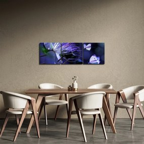 Tablou - Floare tropicală (cu ceas) (90x30 cm)