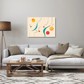 Tablou pe sticlă - Ilustrație colorată minimalistă (70x50 cm)