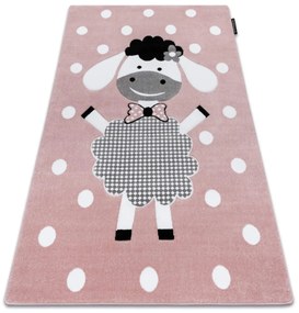 Covor roz cu buline Oaia veselă Dimensiuni: 160x220 cm