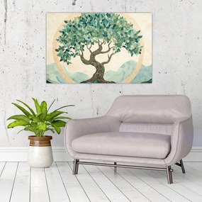 Tablou – Mozaic elegant cu arbore (90x60 cm)