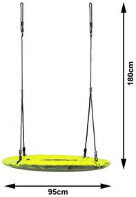 Leagăn tip cuib de barză galben 95cm
